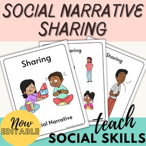 Social narrative: Sharing, Social story, Social skills, Self-regulation tool, Behavior management, Autism