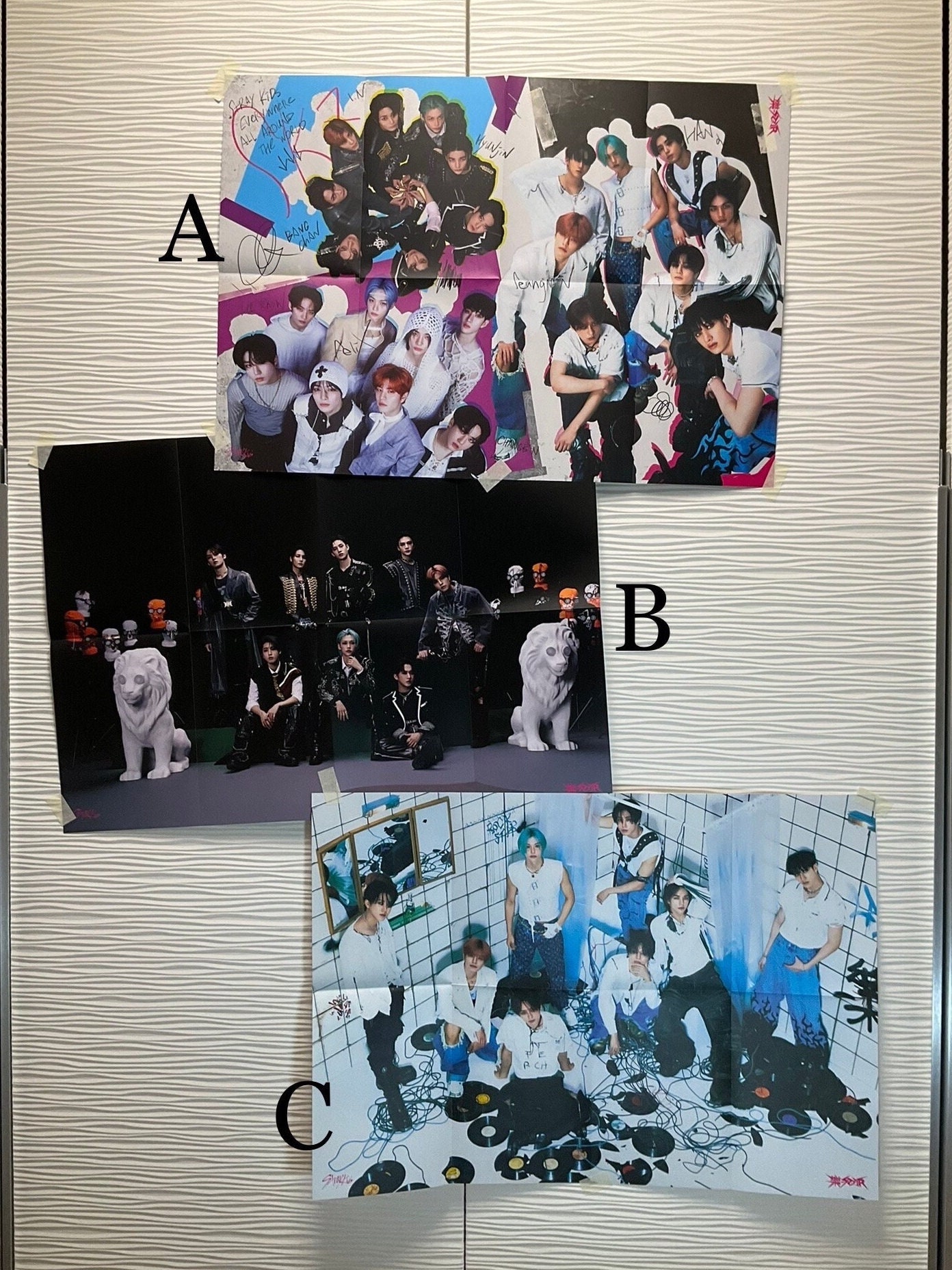 Stray Kids 5-STAR ラキドロ　4cut 4カット ポストカード Official Stray Kids Folded Poster Mood Board Poster 4 Cut Film