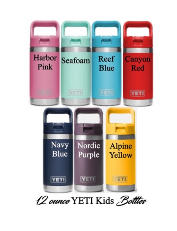 YETI Rambler Jr. 12 oz Kids Bottle with Straw Cap Harbor Pink