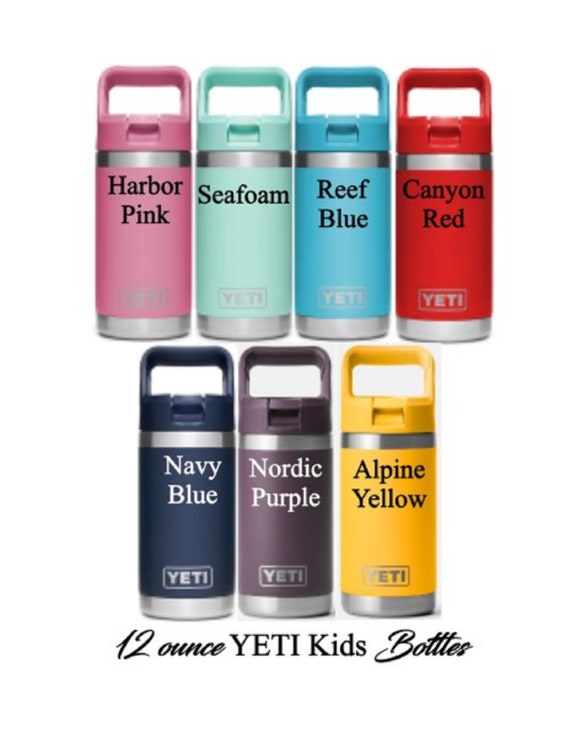 YETI Rambler Jr. 12 oz Kids Bottle with Straw Cap-Reef Blue