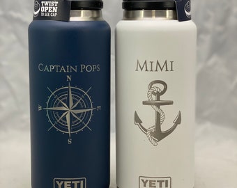 YETI 36 oz Rambler Bottle W/Chug Cap-With Custom Laser Engraving