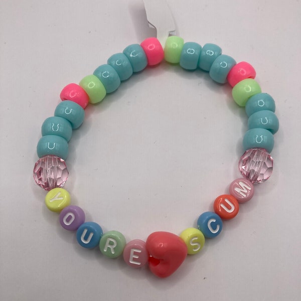 You’re Scum Pony Stretch Bracelet Weird Cute Bizarre Strange Rave Bracelet