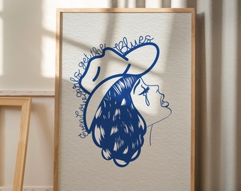Even Cowgirls Get the Blues, Giclée Fine Art Print, Western Cowgirl ...