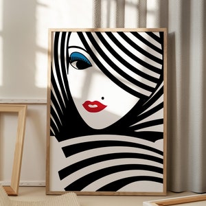 Luxury Fashion Poster, Black and White Art, 70s Style,  Chic decor, High Class Fashion Poster Print