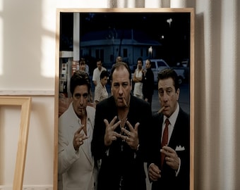 Arte de parede com estética da máfia | Pôster vintage estilo filme policial | Impressão fotográfica retrô de fumante de charuto | Decoração para casa estilo máfia | Gangster clássico
