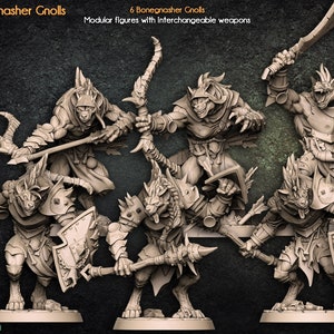 Bonegnasher Gnolls - Miniaturas / Dungeons and Dragons / Jogos de tabuleiro / Pathfinder / Frostgrave
