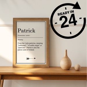 Nombre personalizado que significa póster imprimible/ Póster de definición de nombre personalizado/ Arte de pared del nombre del bebé/ Impresión de palabras personalizada/