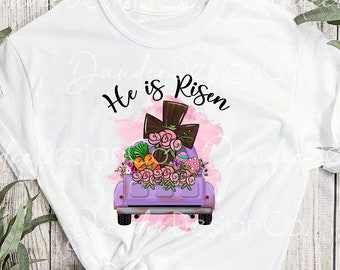 Il est PNG ressuscité, il est Risen Sublimation Design, Easter PNG, Easter truck with Cross PNG, Easter Sublimation Design, Digital Download