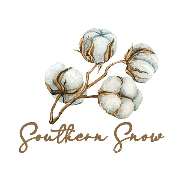 Cotton sublimation design, Southern Snow PNG, Cotton boll, cotton plant sublimation design, PNG