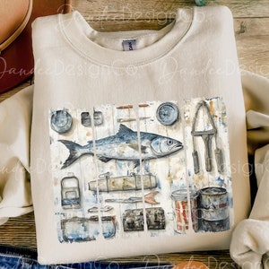Fisherman Aesthetic Brush Stroke PNG, Vintage Nautical Aesthetic Sublimation Design, DTG DTF Design, Rustic Fishing Design, Coastal Png