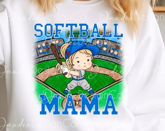 Softball Mama PNG, Softball Mom Sublimation Design, Softball Player, Sports Mom Design, Team Mom Design, Game Day PNG, Digital Download