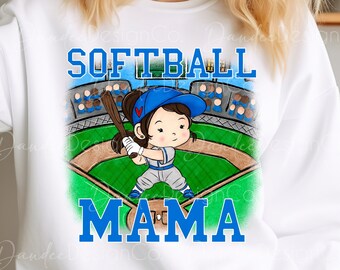 Softball Mama PNG, Softball Mom Sublimation Design, Softball Player, Sports Mom Design, Team Mom Design, Game Day PNG, Digital Download