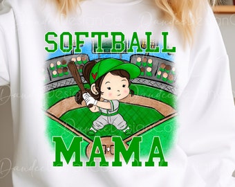 Softball Mama PNG, Softball Mom Sublimation Design, Softball Player, Sports Mom Design, Team Mom Design, Game Day PNG, Digital Download