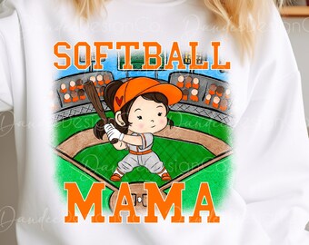 Softball Mama PNG, Softball Mom Sublimation Design, Softball Player, Sports Mom Design, Team Mom, Softball Season PNG, Digital Download