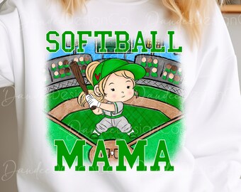 Softball Mama PNG, Softball Mom Sublimation Design, Softball Player, Sports Mom Design, Team Mom Design, Game Day PNG, Digital Download