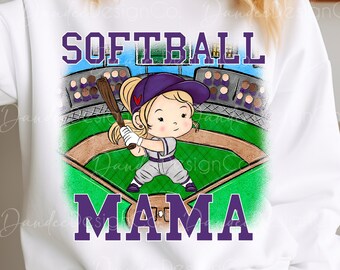 Softball Mama PNG, Softball Mom Sublimation Design, Softball Player, Sports Mom Design, Team Mom, Softball Season PNG, Digital Download