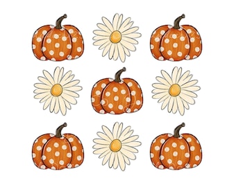 Fall PNG, Fall Sublimation Design, Pumpkins and Flowers PNG, Thanksgiving Design, Autumn PNG, Floral Fall Design, Digital Download