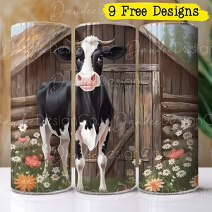 Cow 20 oz Tumbler Design, Farm Tumbler Sublimation Design, Skinny, Straight Tumbler PNG, Funny Cow Tumbler PNG, Cow and Barn PNG, Farm Scene