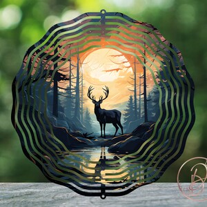 Hirsch Wind Spinner PNG, Hirsch Wind Spinner Design, Hirsch Jagd Wind Spinner, Wind Spinner Sublimationsdesign, Wildtiere PNG, digitaler Download
