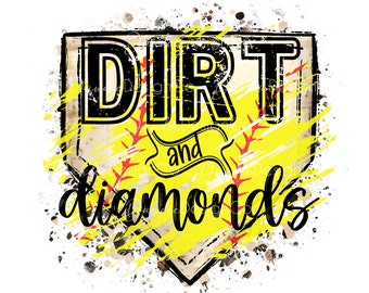 Dirt and Diamonds PNG, Sublimation Design, Softball PNG, Softball Mom Png, Softball Player Png, Leopard Print Background, Digital Download