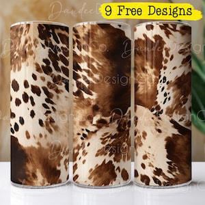 Cowhide 20oz Tumbler Design, Tumbler Sublimation Design, Skinny, Straight Tumbler PNG, Cowhide Tumbler Wrap, Western Tumbler PNG, Cowgirl