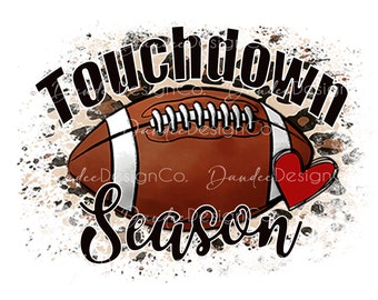 Temporada de touchdown PNG, Diseño de sublimación de fútbol, Estampado de leopardo, Temporada de fútbol PNG, Descarga digital