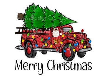 Christmas Fire Truck PNG, Christmas Fire Truck Sublimation Design,  Fire Truck With Christmas Tree, Christmas PNG, Digital Download