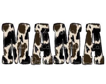 Piel de vaca MAMA PNG, Diseño de sublimación, Mamá PNG, Diseño de mamá de granja, Diseño de impresión de vaca, Mamá Png, Madre Png, Mamá occidental png, Descarga digital