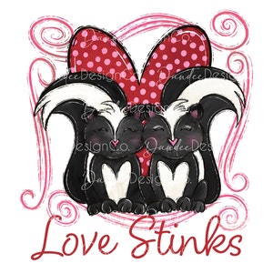 Valentine PNG, conception de sublimation de la Saint-Valentin, Love pue PNG, conception de sublimation Love Stinks, Skunk Png, Téléchargement numérique