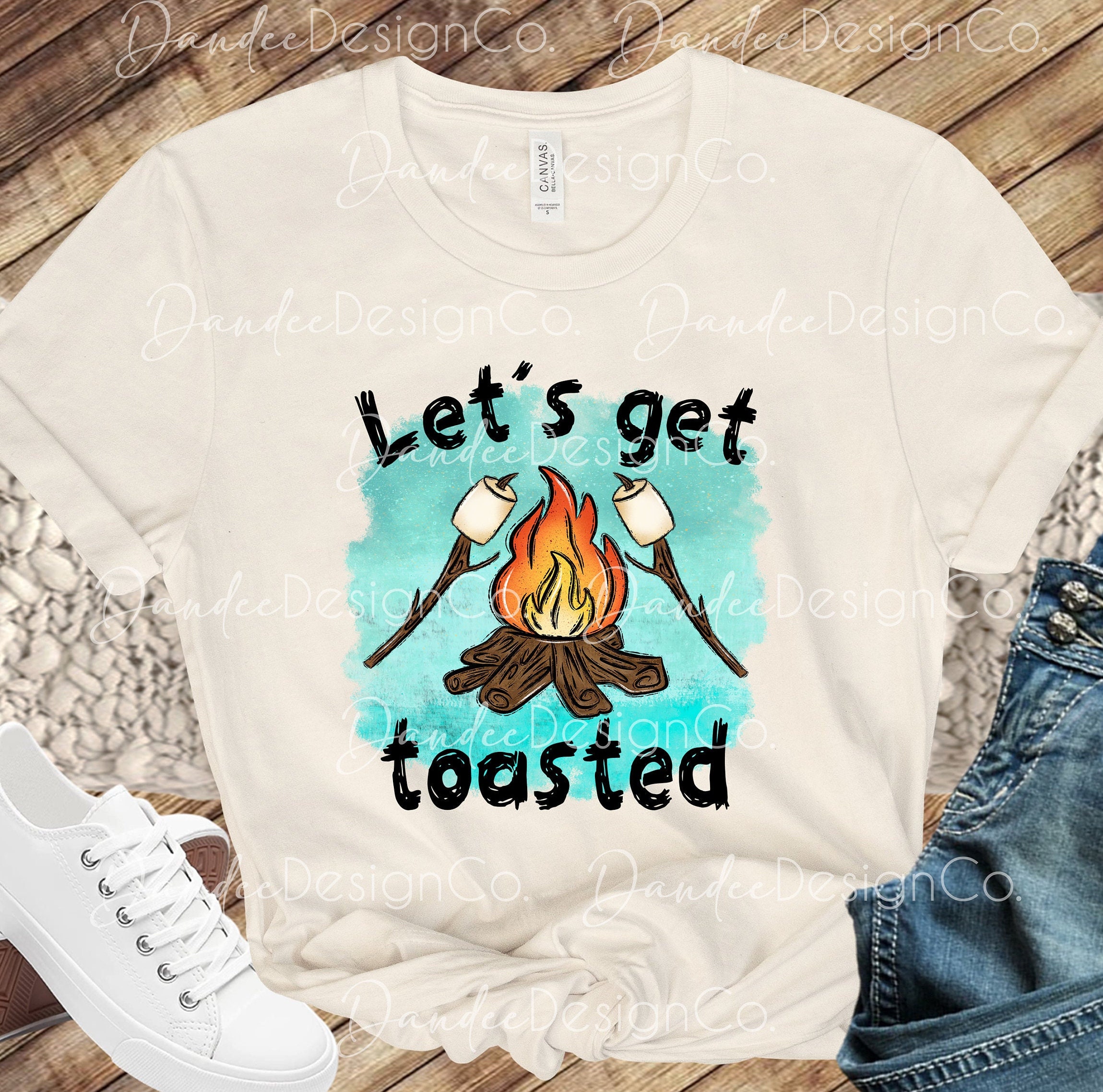 Let's Get Toasted PNG Sublimation Design Camping PNG - Etsy