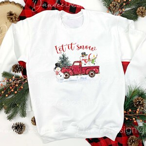 Snowman Sublimation Design, Vintage Truck PNG, Christmas PNG, Winter ...
