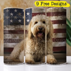 Swinging Dogs Goldendoodle Dog Tumbler Sublimation 20 Oz Ski