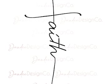 Faith Cross PNG, Sublimation design, Inspiration Design, Christian Sublimation Design, Religious PNG, Faith Design, Digital Download