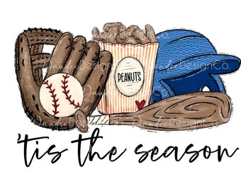 Baseball PNG, Tis the Season Baseball PNG, Baseball Mama, Baseball Mom, Baseball Season Sublimation Design, Blue Helmet, Digital Download
