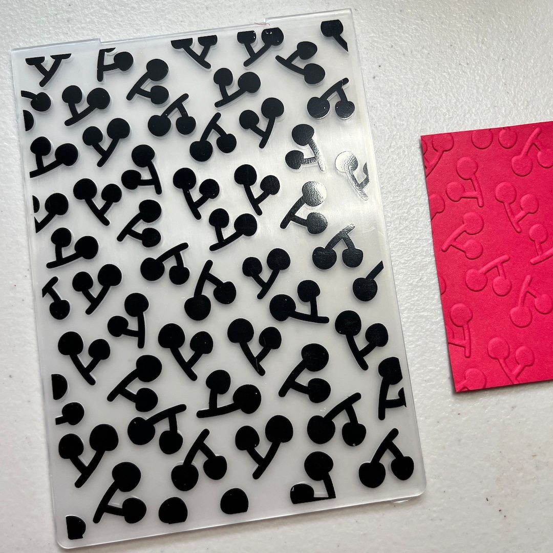 Cherry Embossing Folder, Background Embossing Folders, Paper Embossing