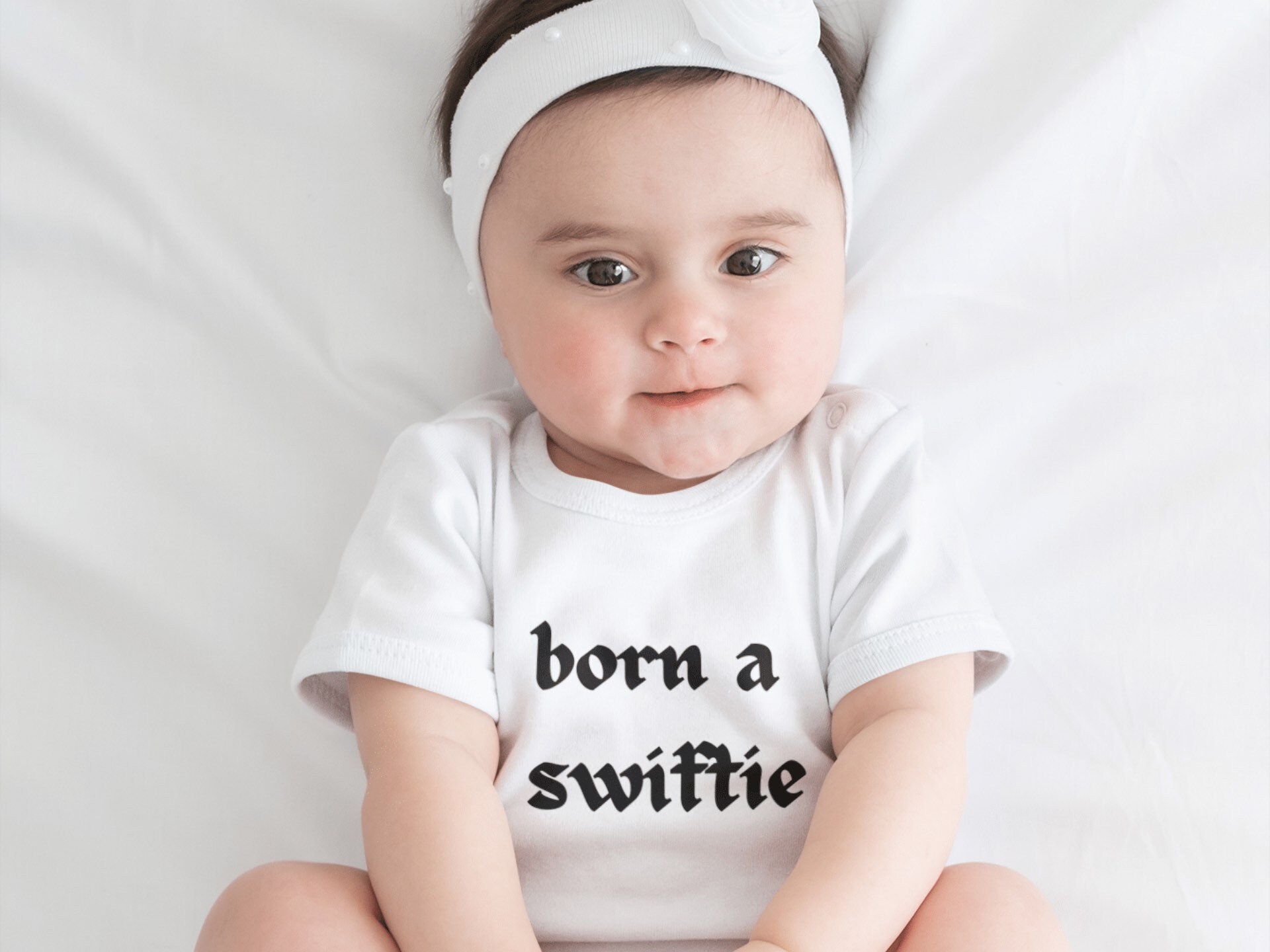 Born a Swiftie Onesie, Taylor Swift Fan Baby Onesie, Swiftie Baby Clothes, Baby Shower Gift for