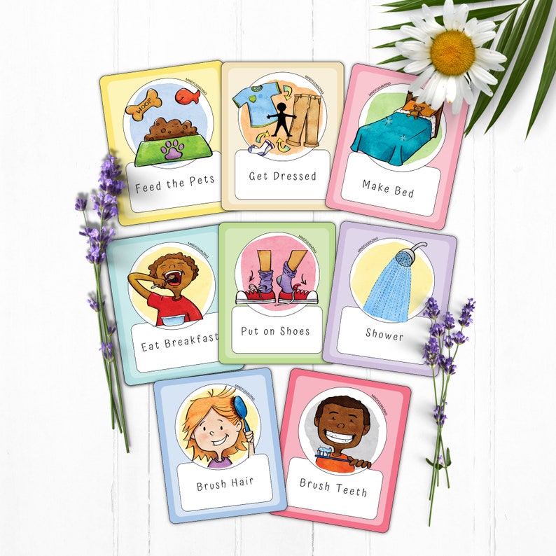 Routine Cards for Kids Routine Cards Toddler Chore Cards for Kids Daily Visual Schedule