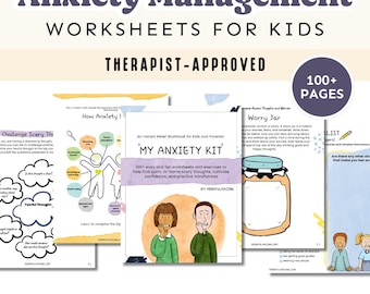 Anxiety Management Activities | Worry Activities | Anxiety worksheet journal | Anxiety triggers | Therapy worksheet | CBT worksheets