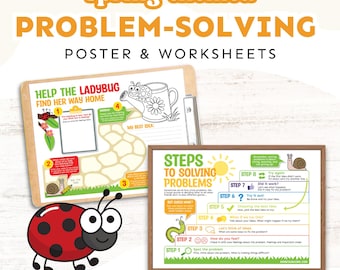 Problem-Solving Poster | Life Skills for Kids | Empathy Activity | Spring Social Emotional Learning Activities | Problem-Solving Worksheets
