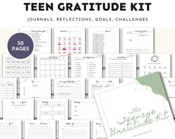 Teenage Gratitude Workbook Worksheets, Therapist Resources, Teacher Resources, Gratefulness, Gratitude Activities, Planner