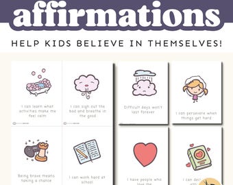 Positive Affirmations for Kids | Affirmation Cards | Affirmation for Kids | Love Notes for Kids | Positive Notes
