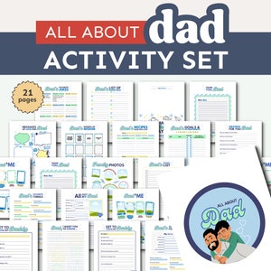 All About Dad Printable Activity Set| Father's Day Gift Set | Printable ...