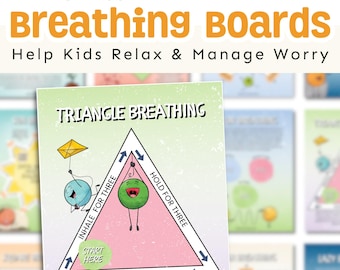 Breathing Boards | Breathing Activities for Kids | Breathing Cards | Breathing Exercises | Calming Corner | Therapy Decor | Classroom Decor