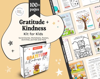 Gratitude Workbook Worksheets, Therapist Resources, Teacher Resources, Gratefulness, Gratitude Activities, SEL Growth Mindset, Coping Skills