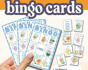 Coping Skills BINGO Game | Printable BINGO Game | Coping Skills Activities | Social Emotional Learning Therapy  | Coping Strategy Activities