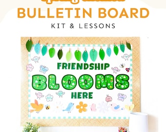 Friendship Bulletin Board | Conflict Resolution For Kids | Friendship Lesson and Activities | Friendship Worksheets | Spring SEL Lessons