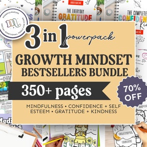 Growth Mindset Bestsellers Bundle | Growth Mindset Activities | Gratitude Activities | Mindfulness Activities | Confidence Worksheets