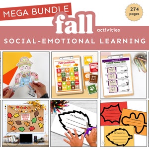 Social Emotional Learning Activities, Fall SEL Activities, Fall Activities For Kids, Coping Skills For Kids, Fall Crafts