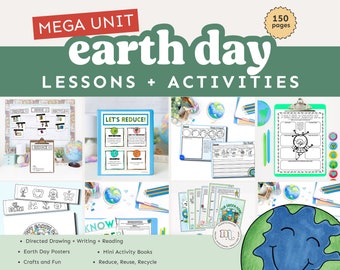 Earth Day Activities for Kids, Earth Day Crafts, Earth Day Posters, Earth Day Coloring, Earth Day Worksheets, Recycling Activity, Printables