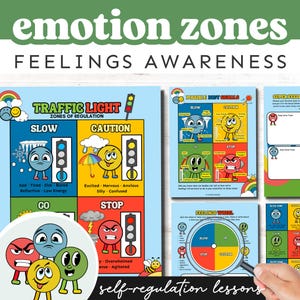 Emotional Regulation | Zones of Regulation | Feeling & Emotion Zone Station Tool Kit | Coping Skills for Kids | Classroom Management